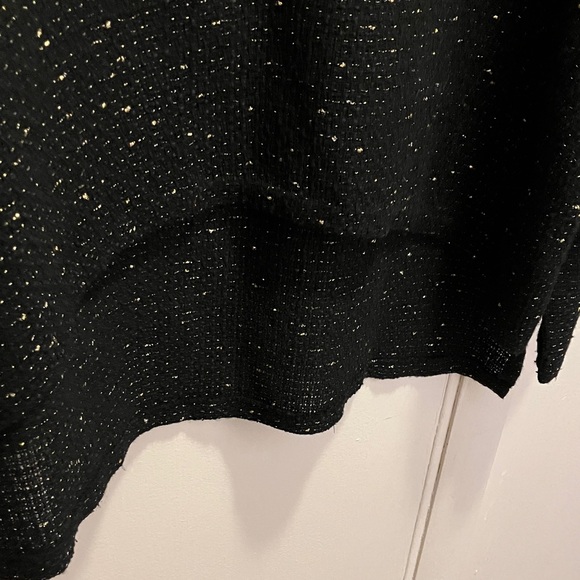 ZARA WOMAN Black and Gold Speckled Textile High Low Hem Sweater XL - Picture 3 of 6
